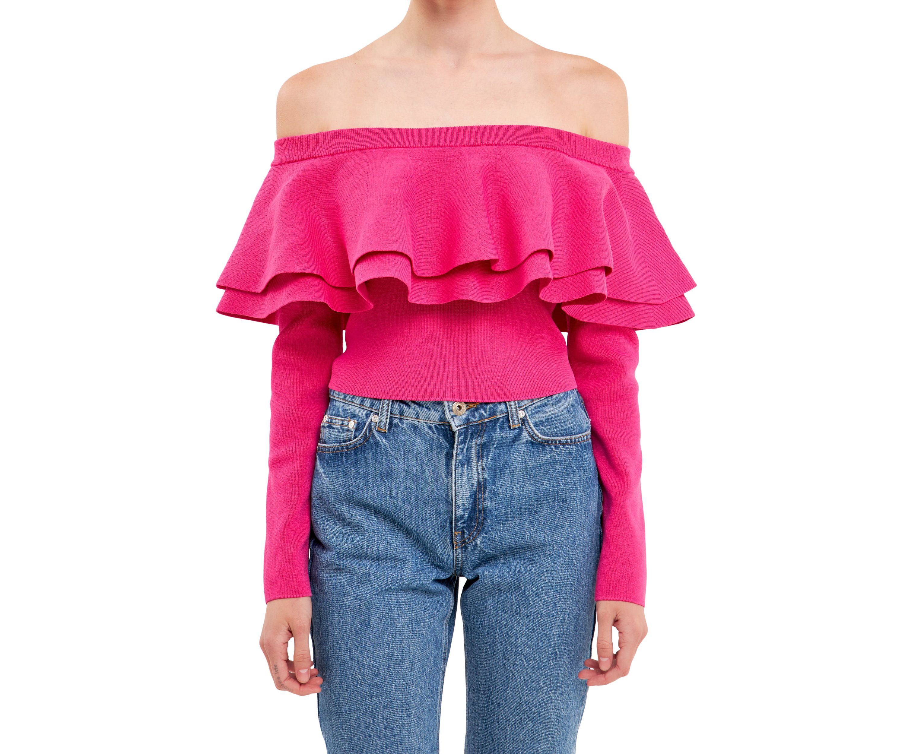 Off-The-Shoulder Knit Top