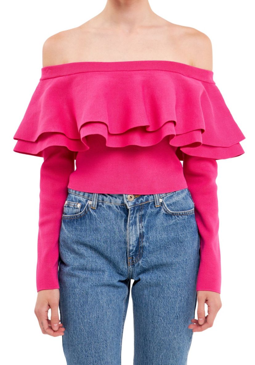 Off-The-Shoulder Knit Top