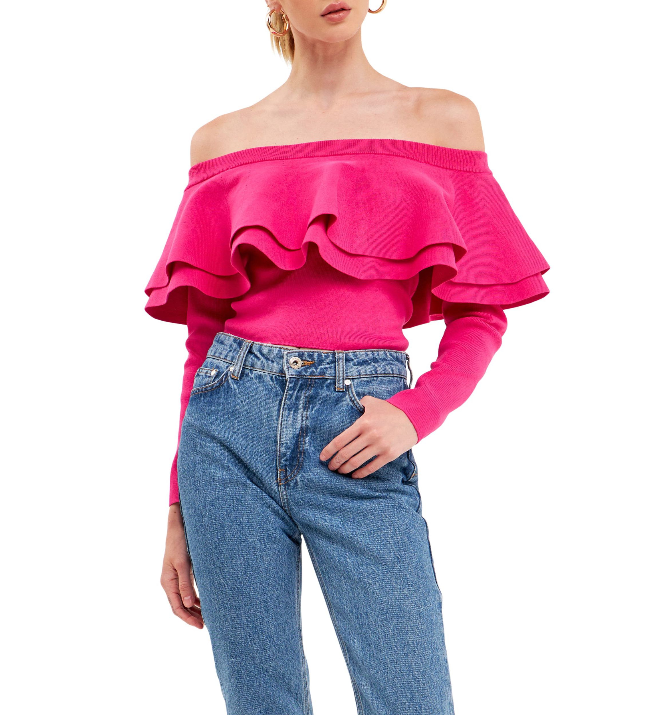 Off-The-Shoulder Knit Top