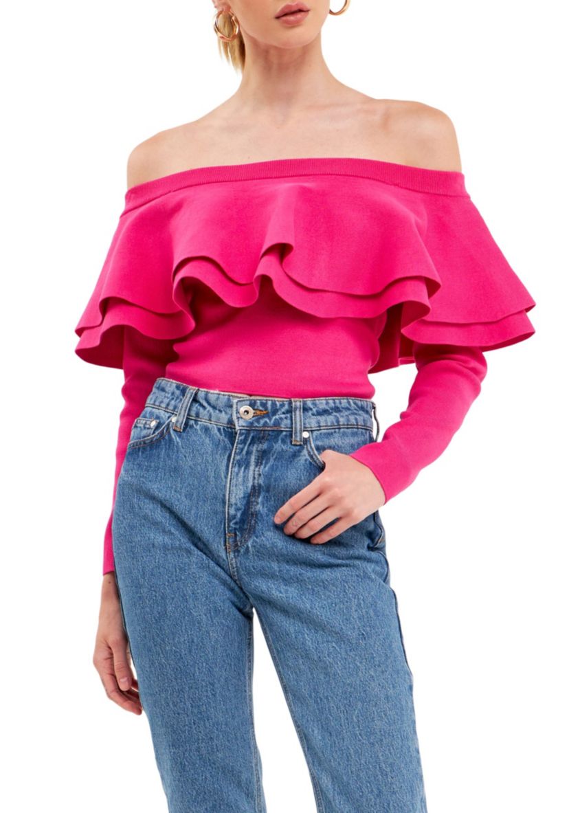 Off-The-Shoulder Knit Top