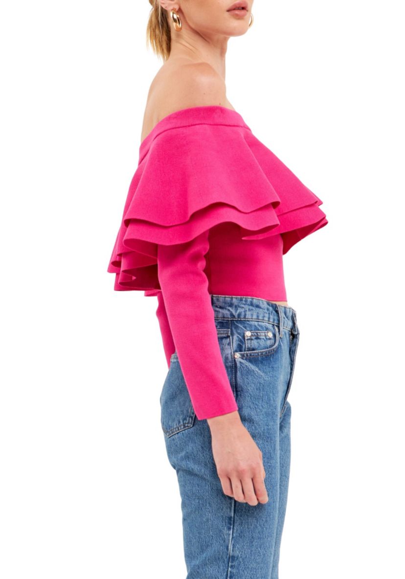 Off-The-Shoulder Knit Top