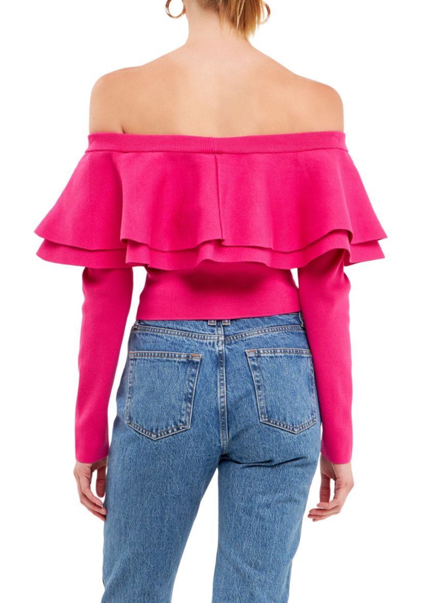 Off-The-Shoulder Knit Top