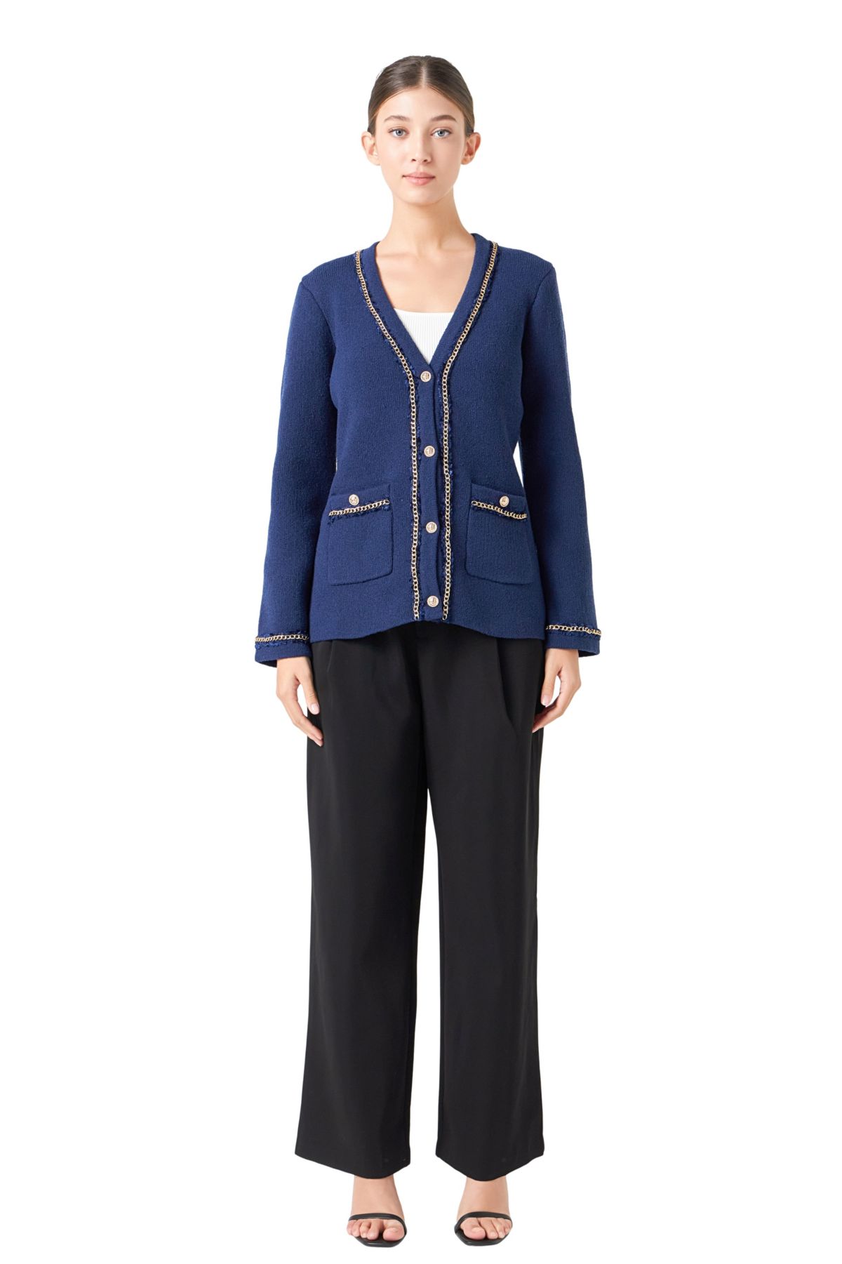 Chain Trim Cardigan