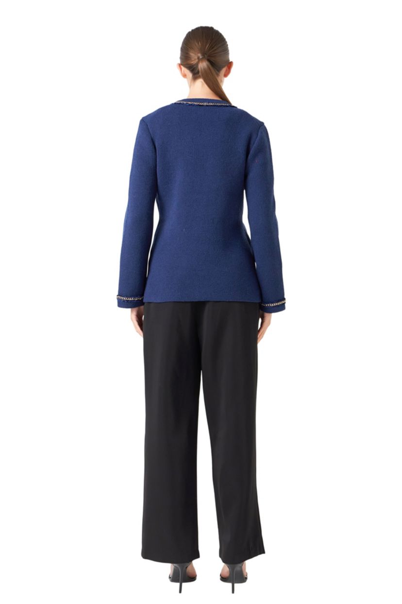 Chain Trim Cardigan