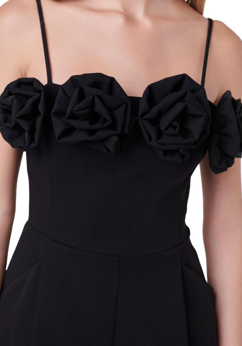 Flower Trim Jumpsuit