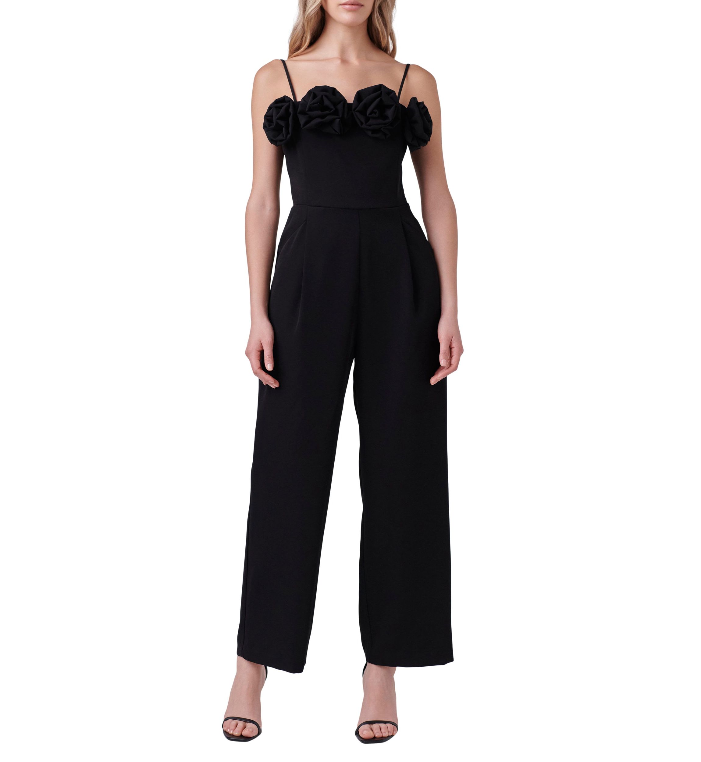Flower Trim Jumpsuit