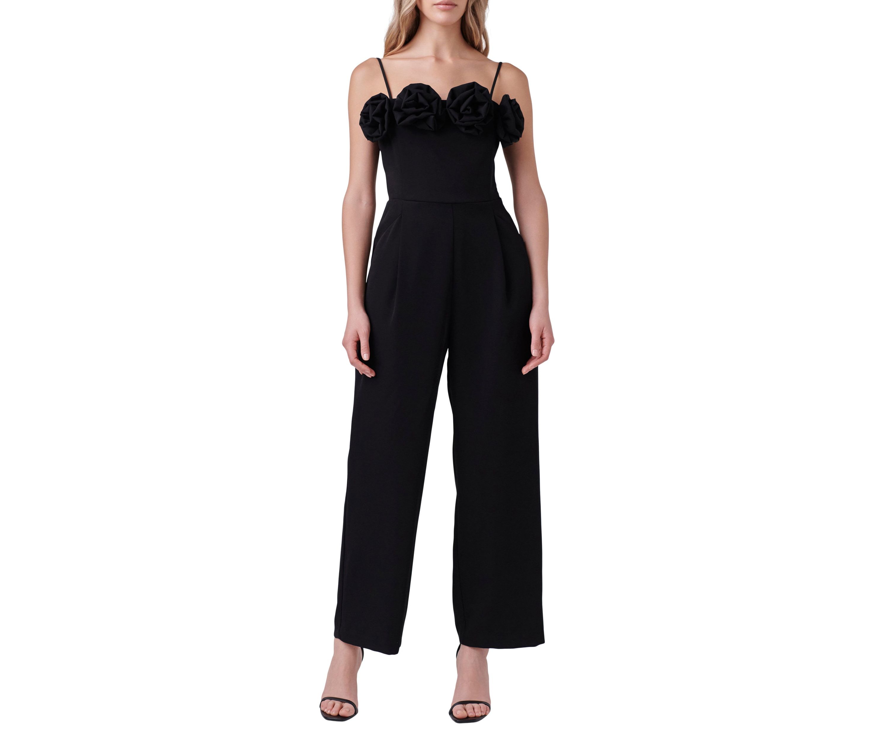 Flower Trim Jumpsuit