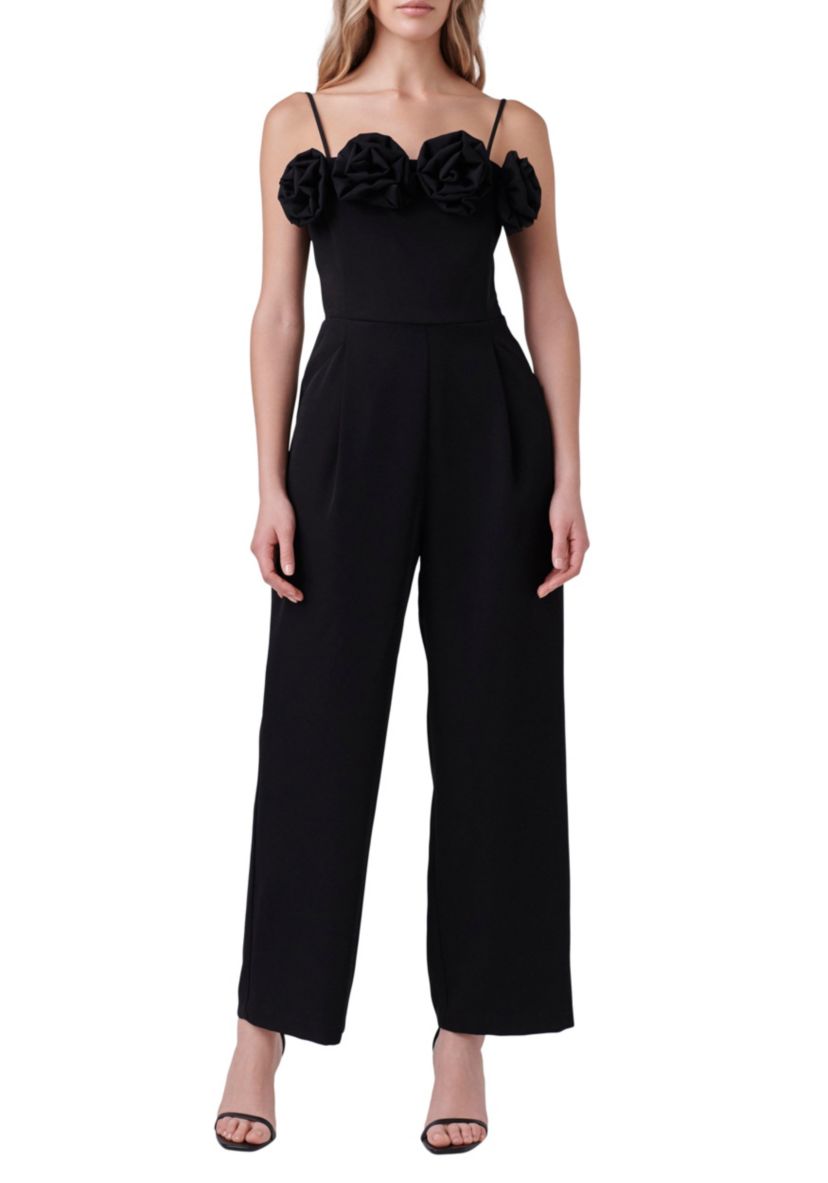 Flower Trim Jumpsuit