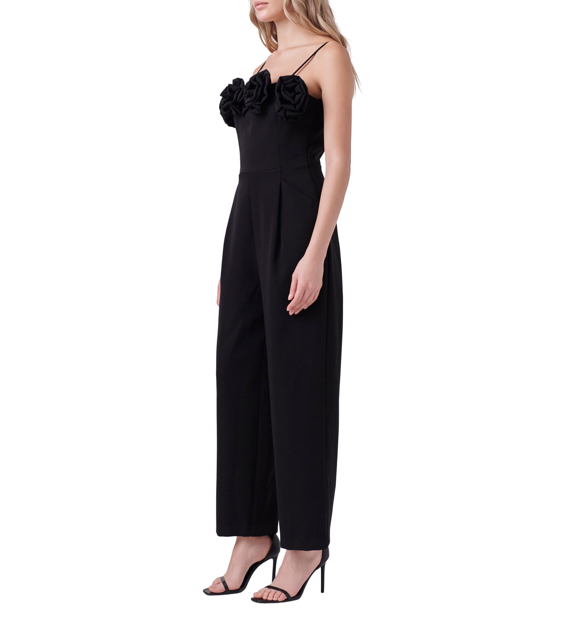 Flower Trim Jumpsuit