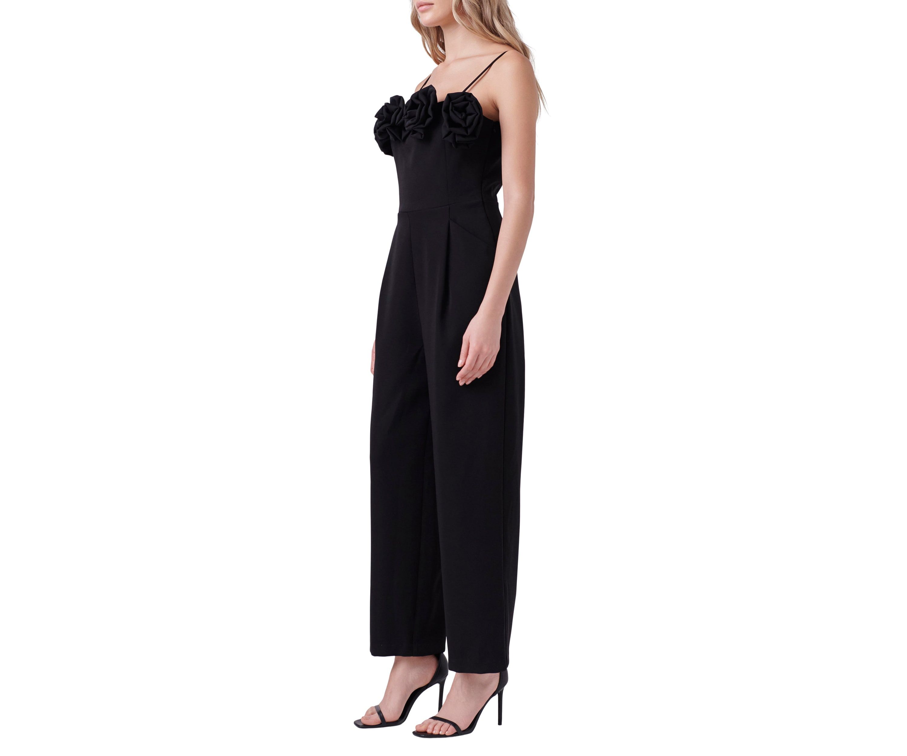 Flower Trim Jumpsuit
