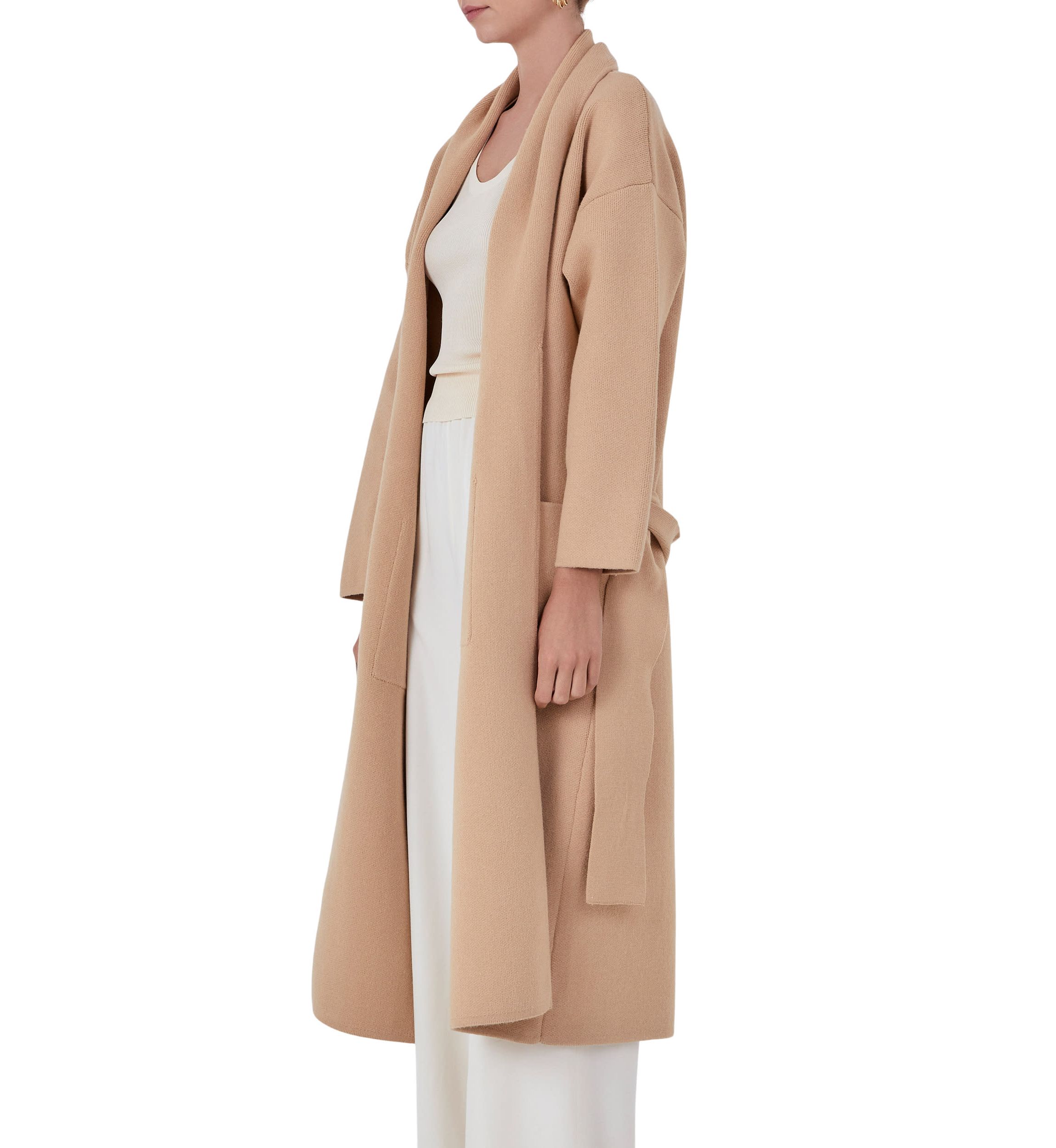Shawl Collar Oversize Long Cardigan