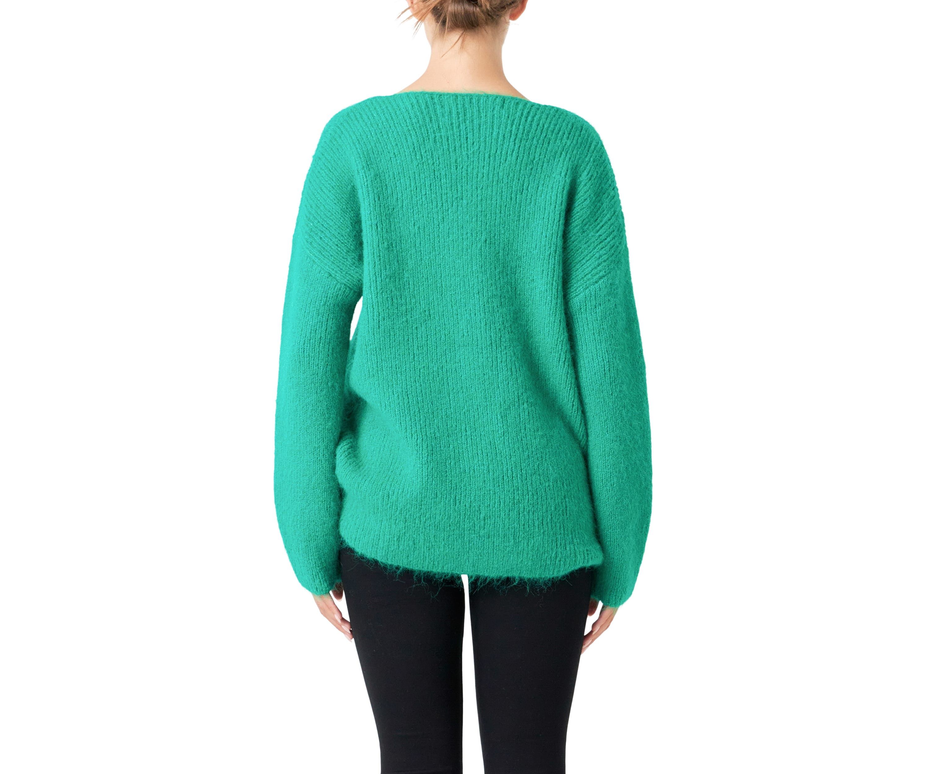 Furry V Neck Sweater