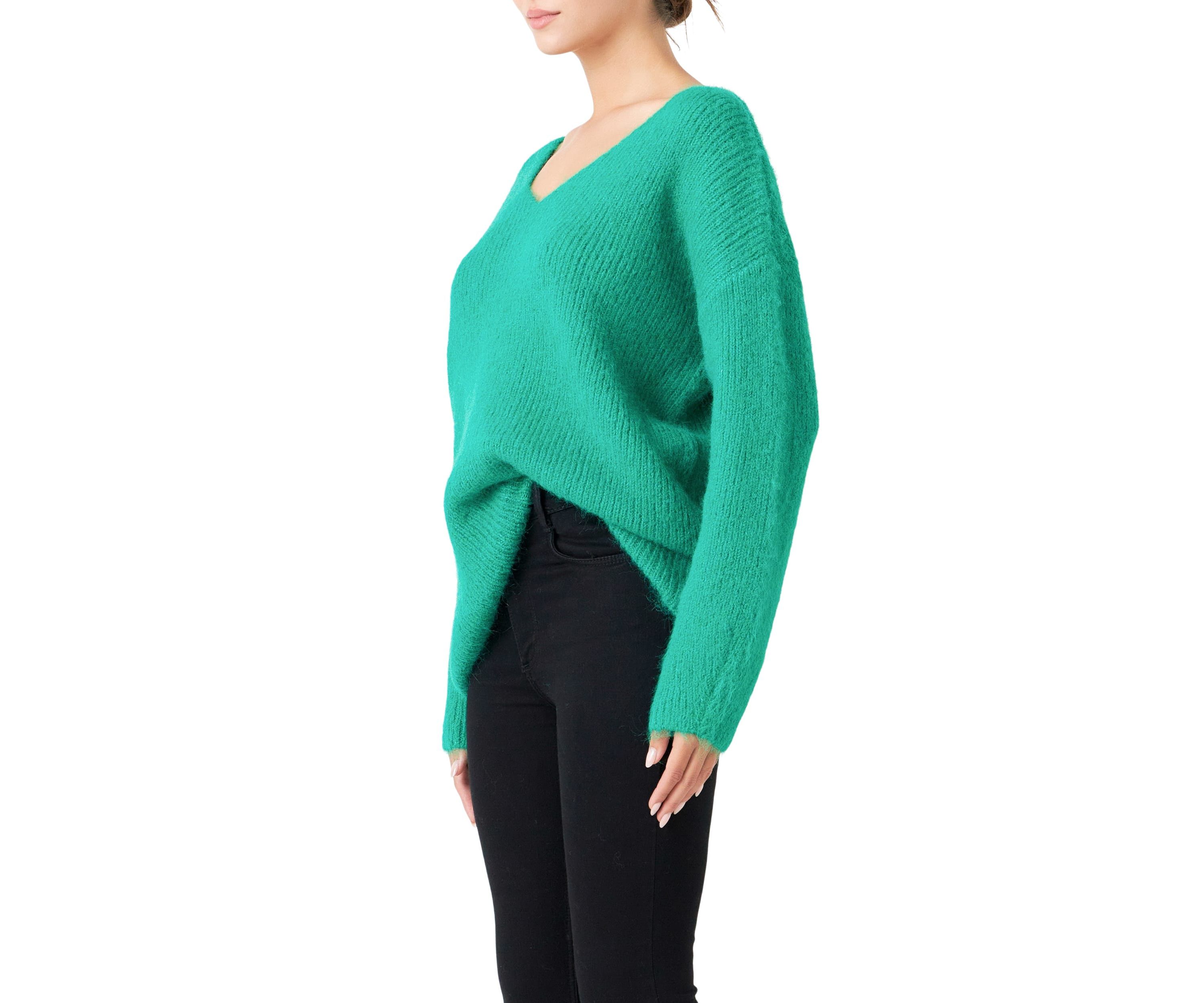 Furry V Neck Sweater