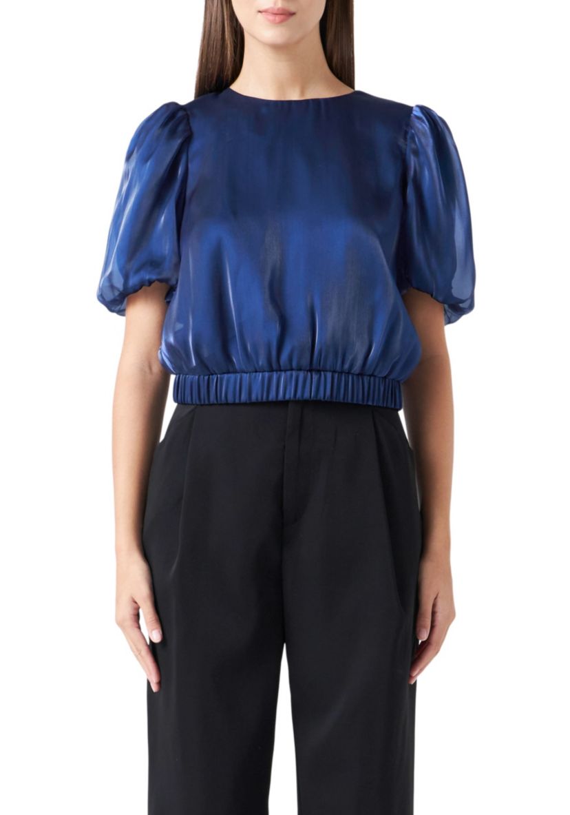 Blouson Sheen Top
