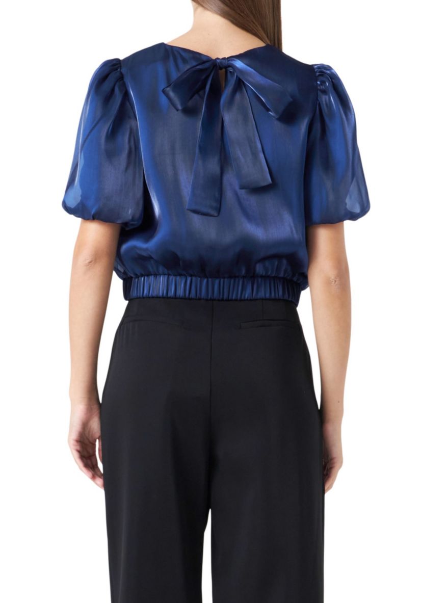 Blouson Sheen Top