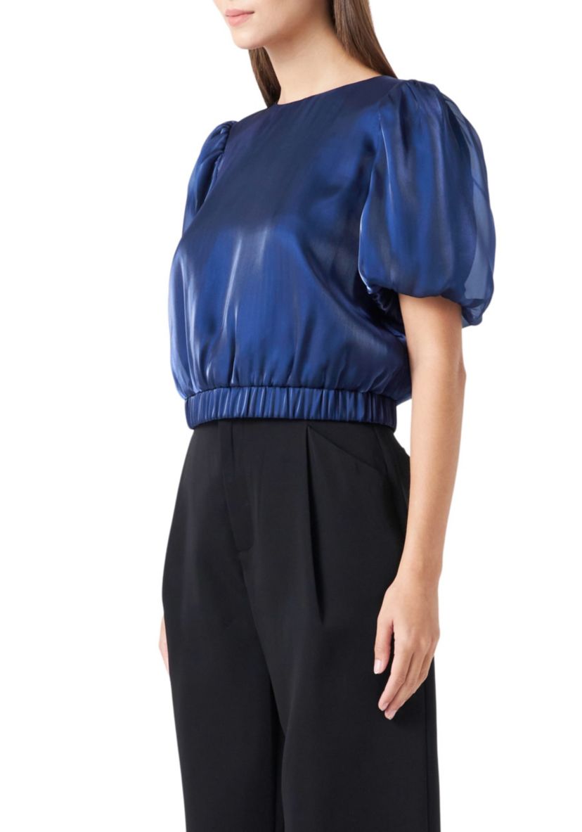 Blouson Sheen Top