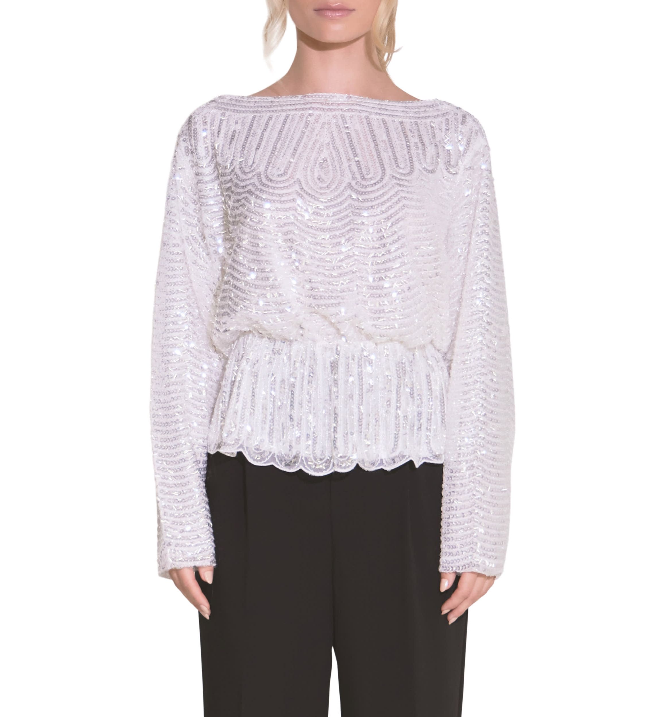 Peplum Sequins Top