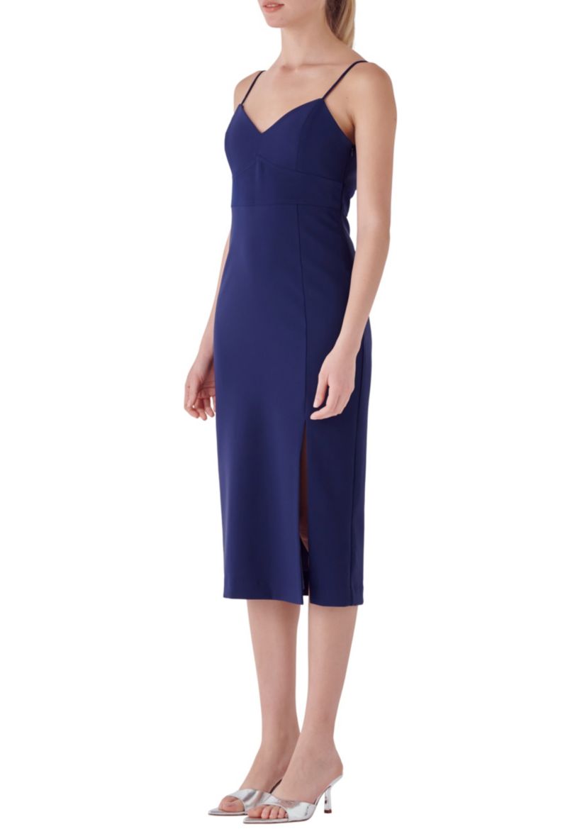 Strappy Midi Pencil Dress