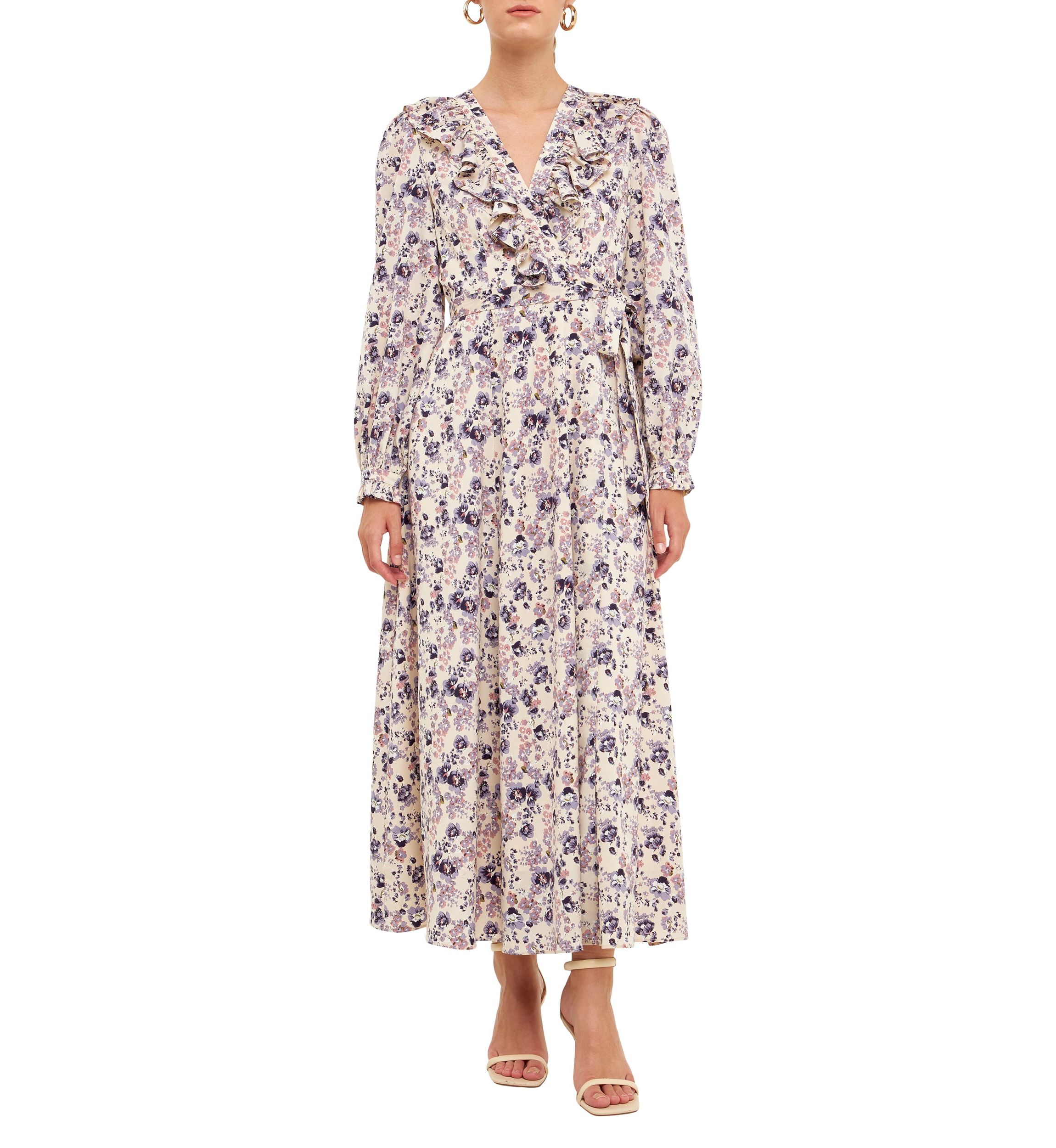 Wrap Style Maxi Dress