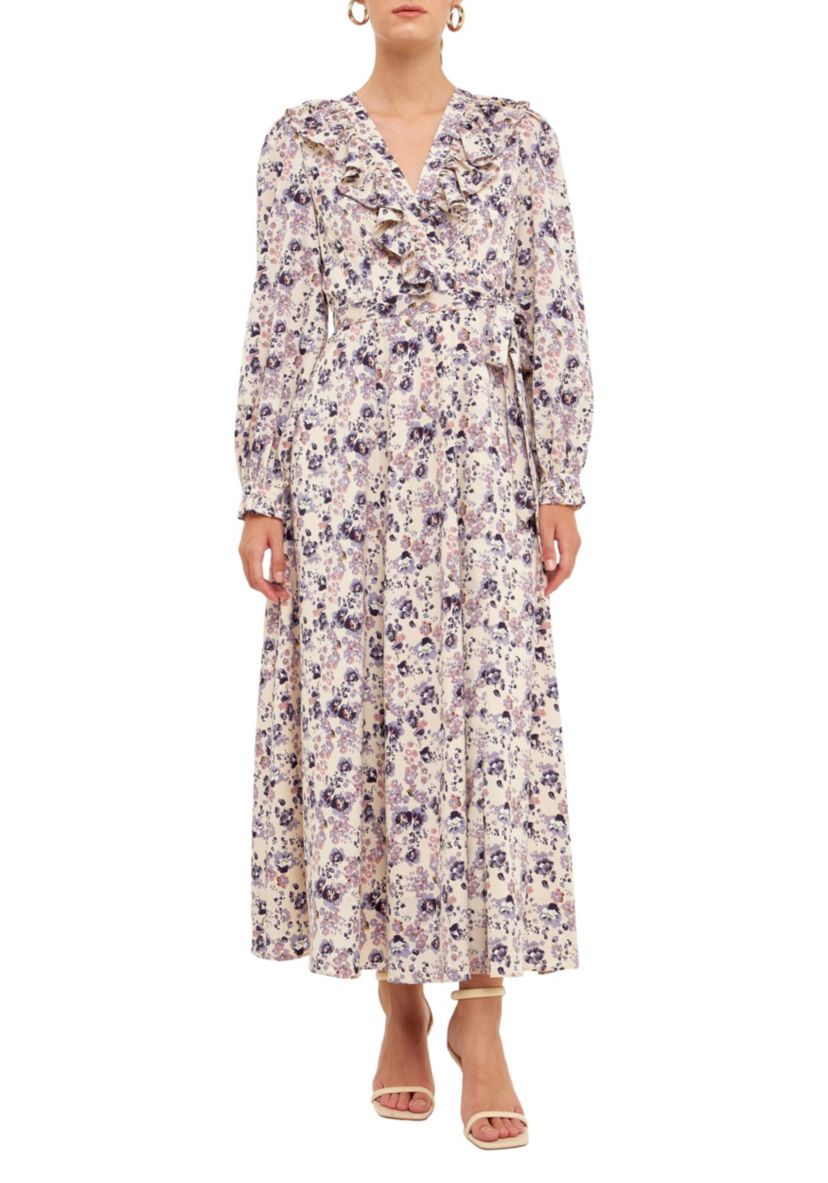 Wrap Style Maxi Dress