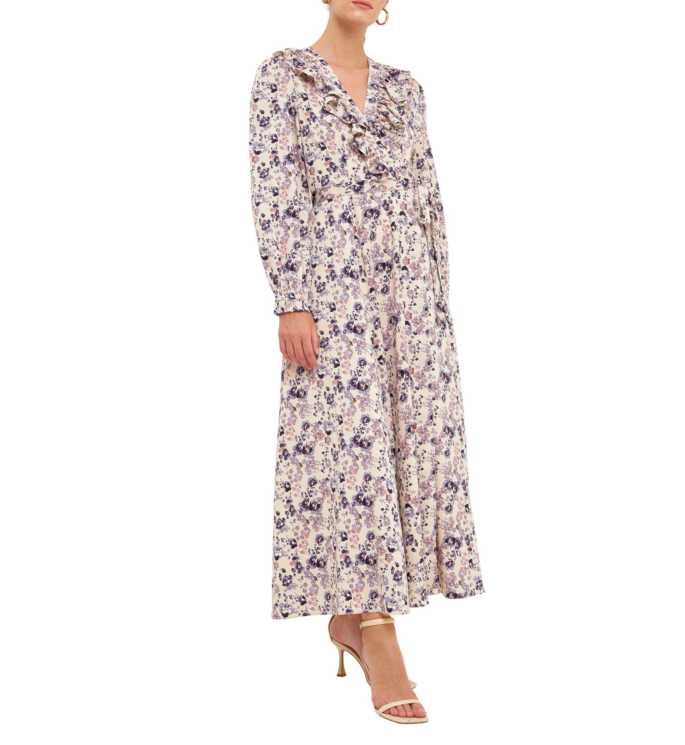 Wrap Style Maxi Dress