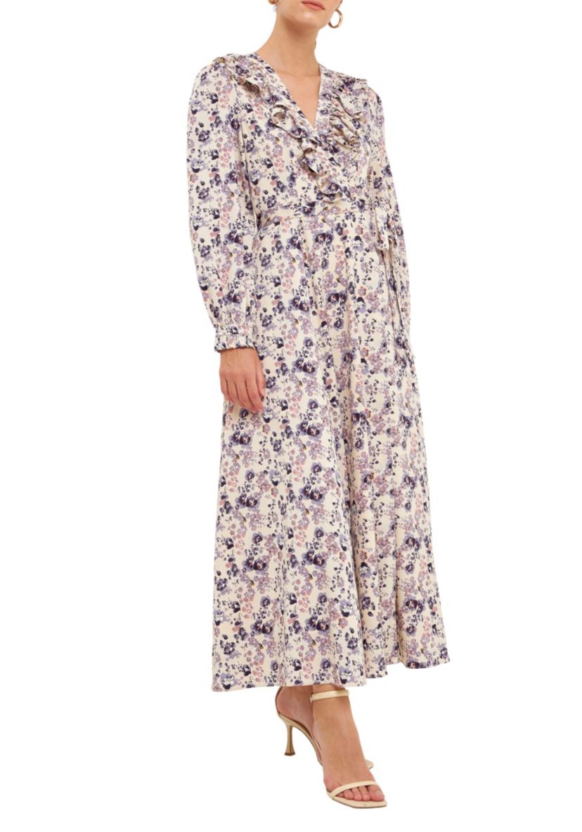 Wrap Style Maxi Dress