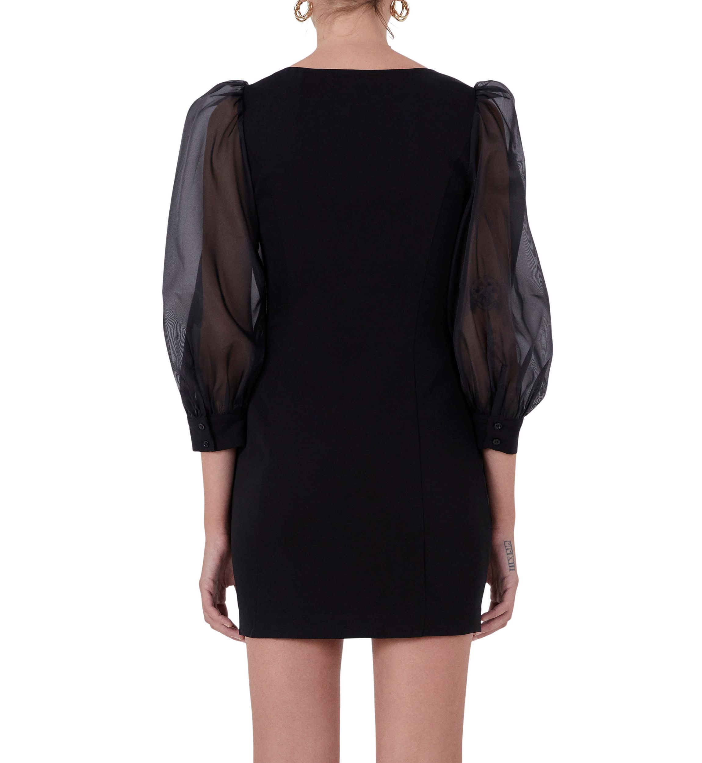 Organza Blouson Mini Dress
