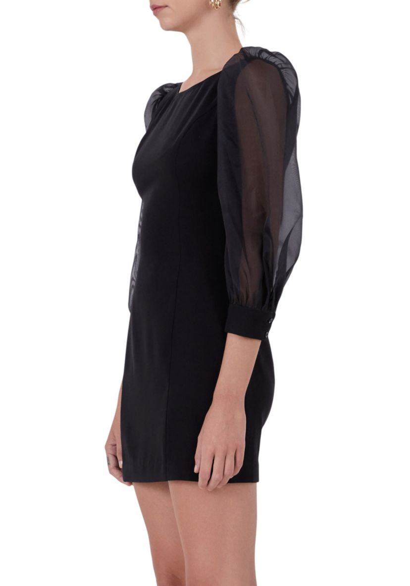 Organza Blouson Mini Dress