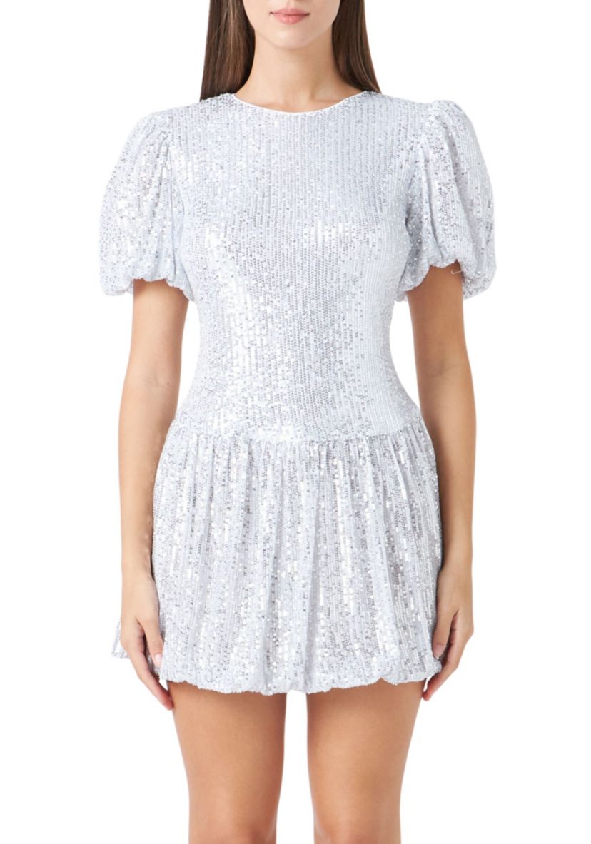 Sequins Tiered Maxi Dress