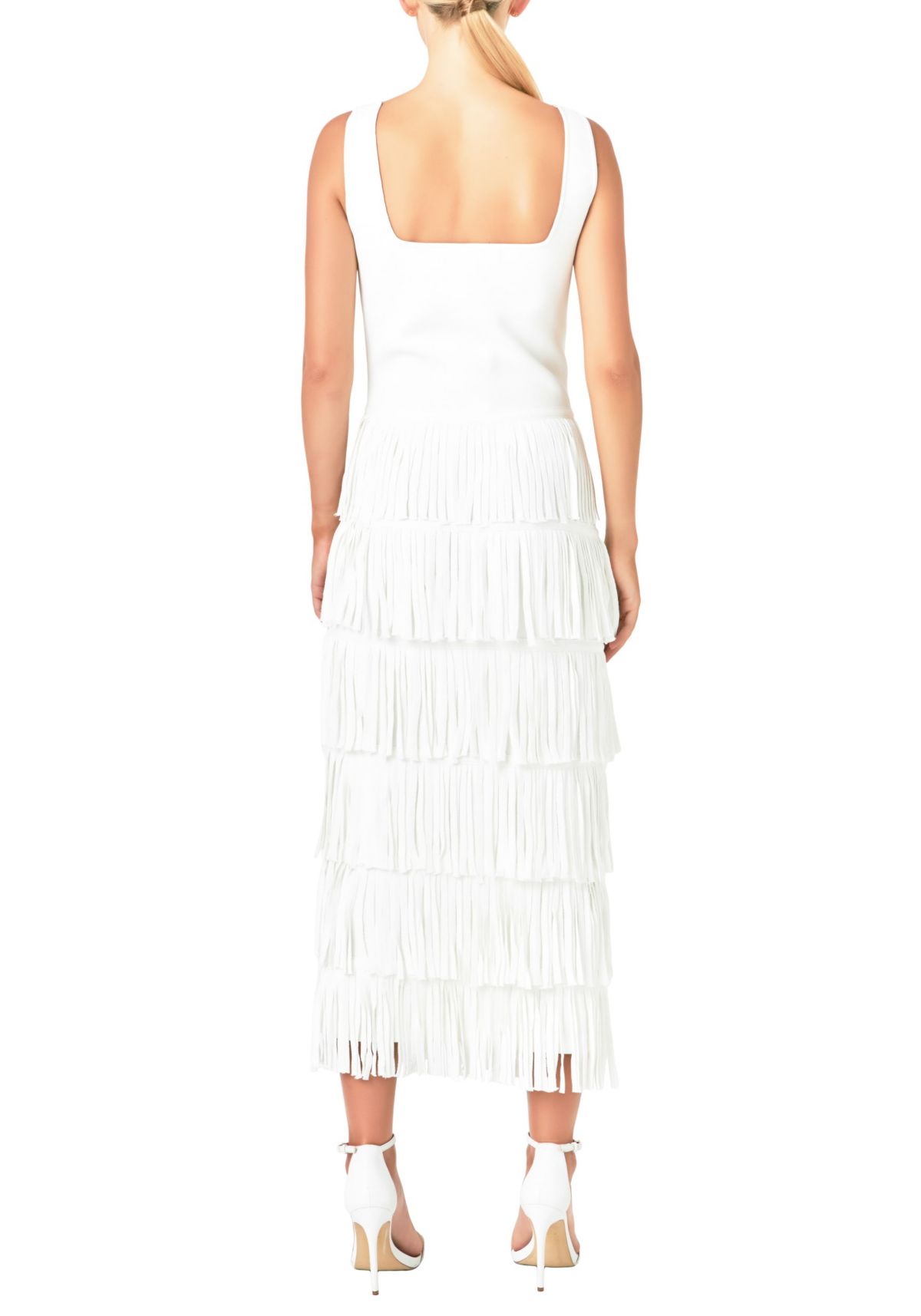 Knit Fringe Long Dress