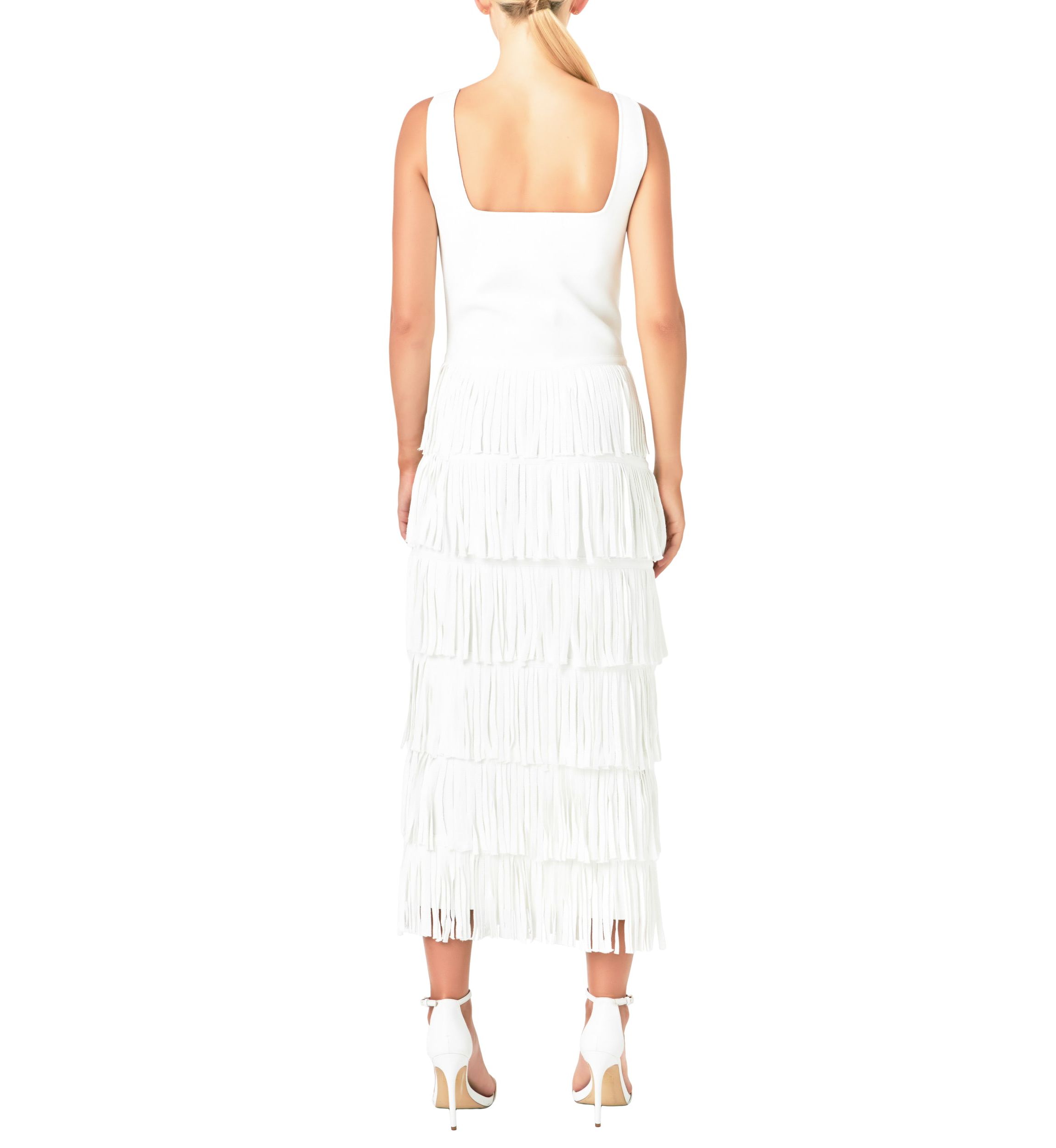 Knit Fringe Long Dress