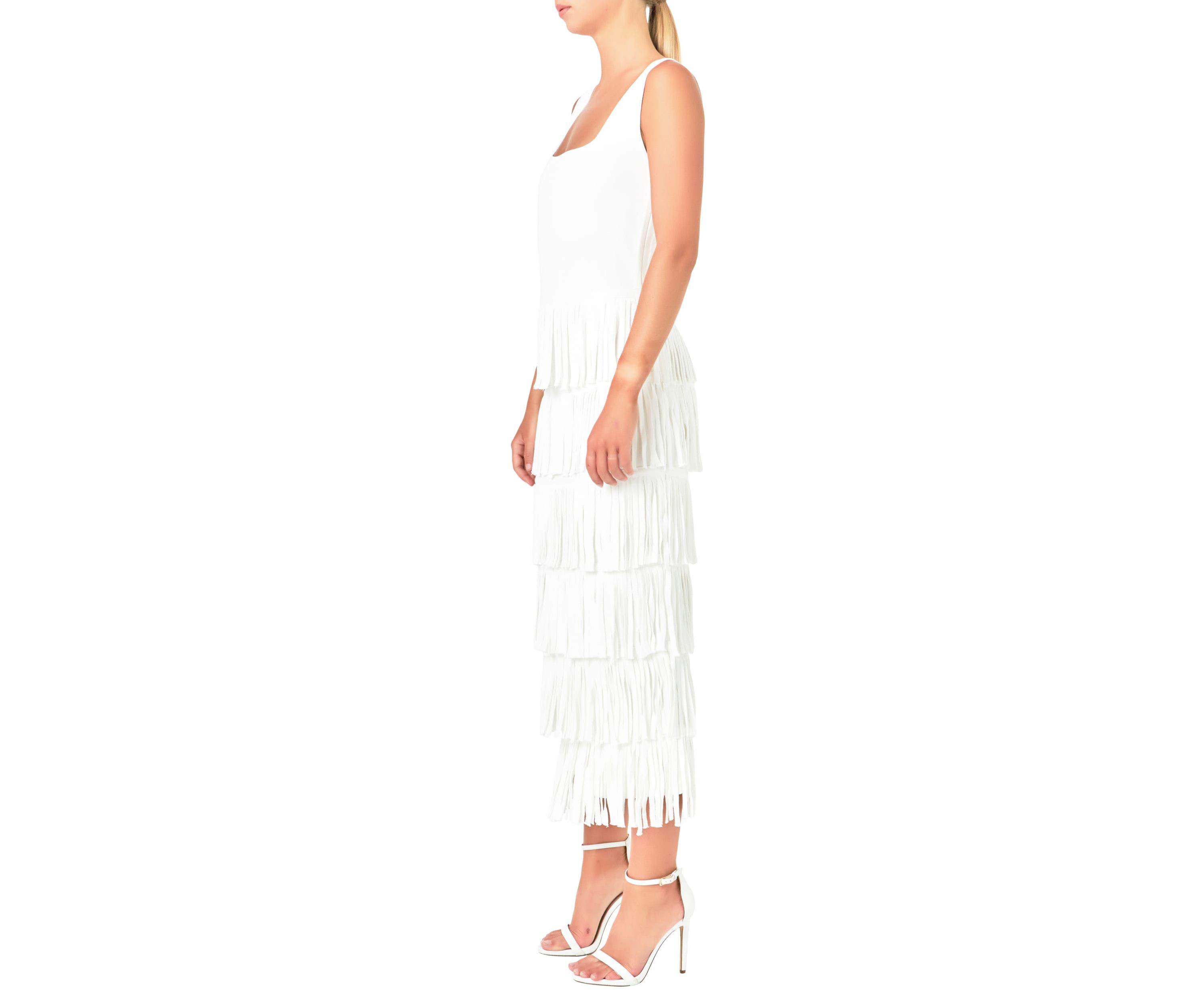 Knit Fringe Long Dress