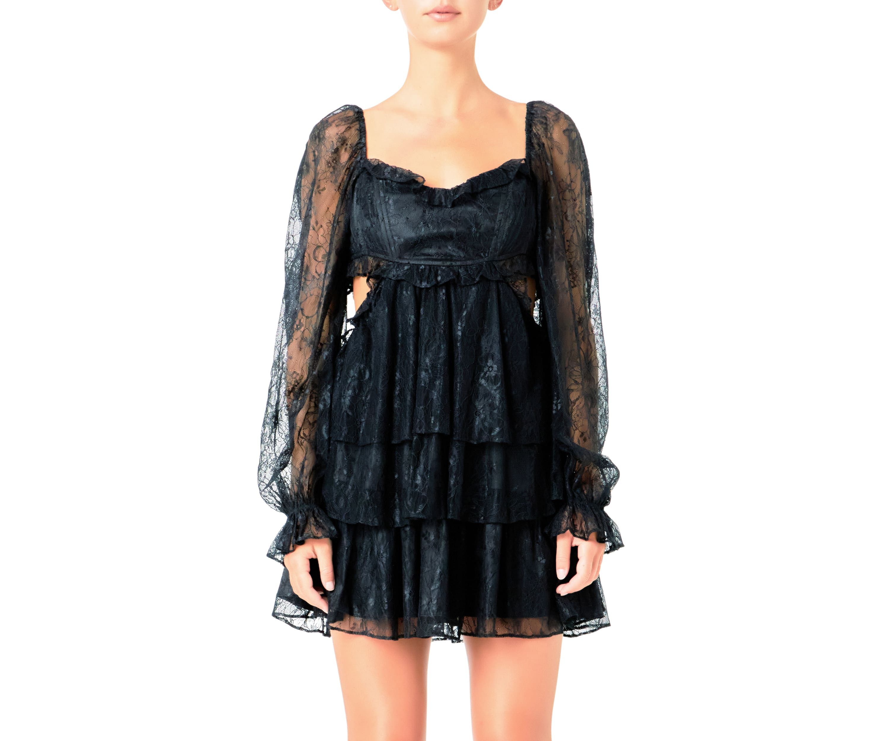 Floral Corset Lace Mini Dress