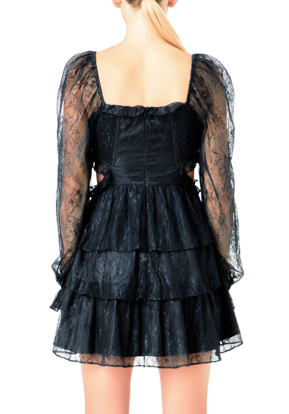 Floral Corset Lace Mini Dress