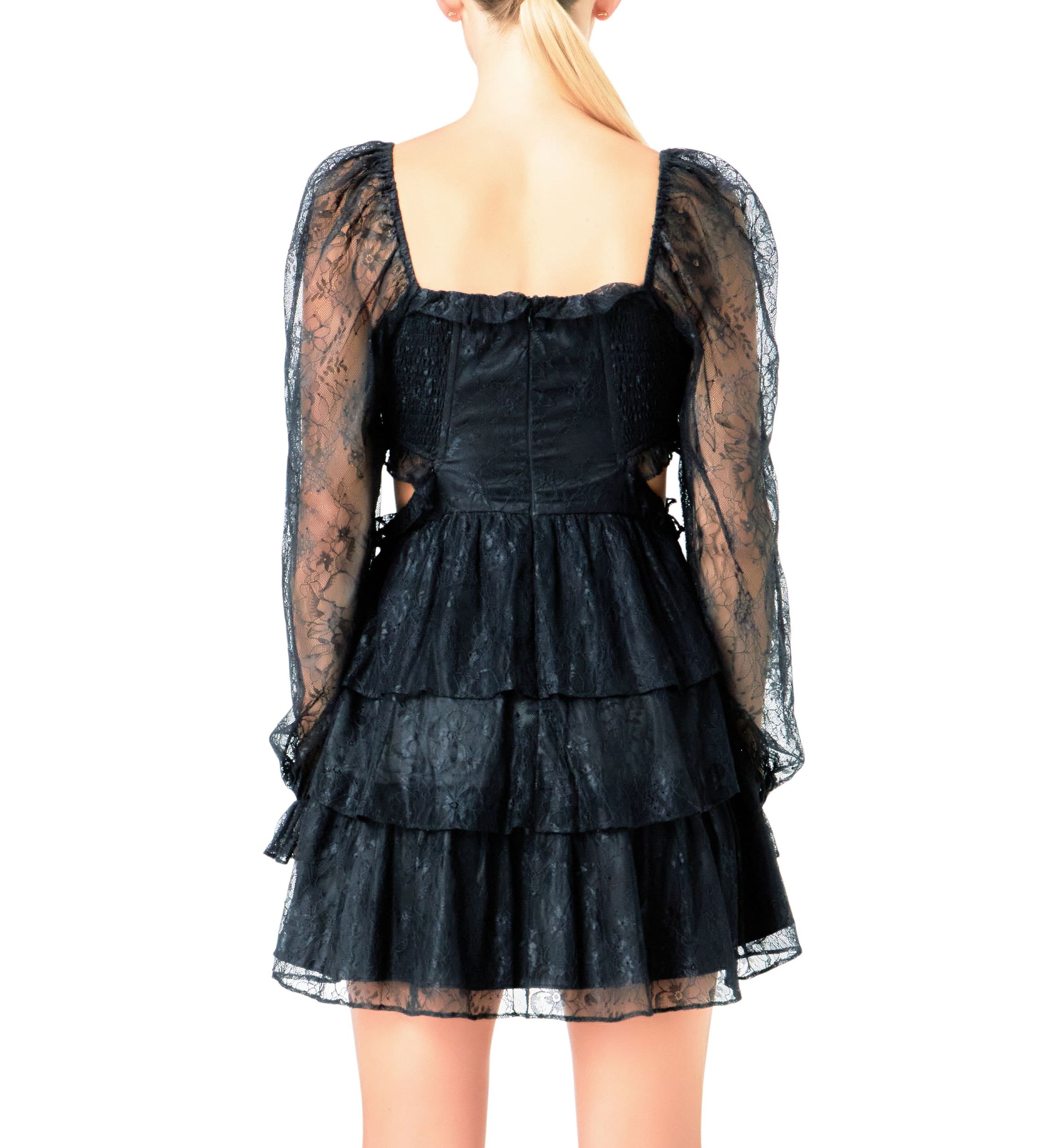 Floral Corset Lace Mini Dress