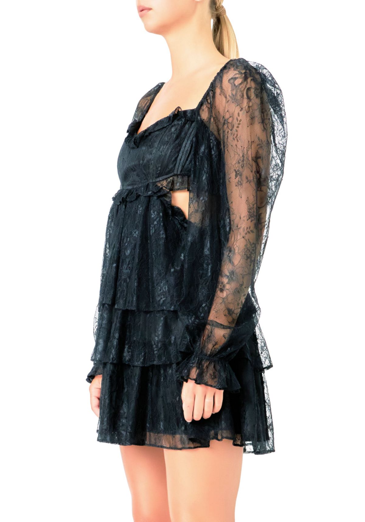 Floral Corset Lace Mini Dress