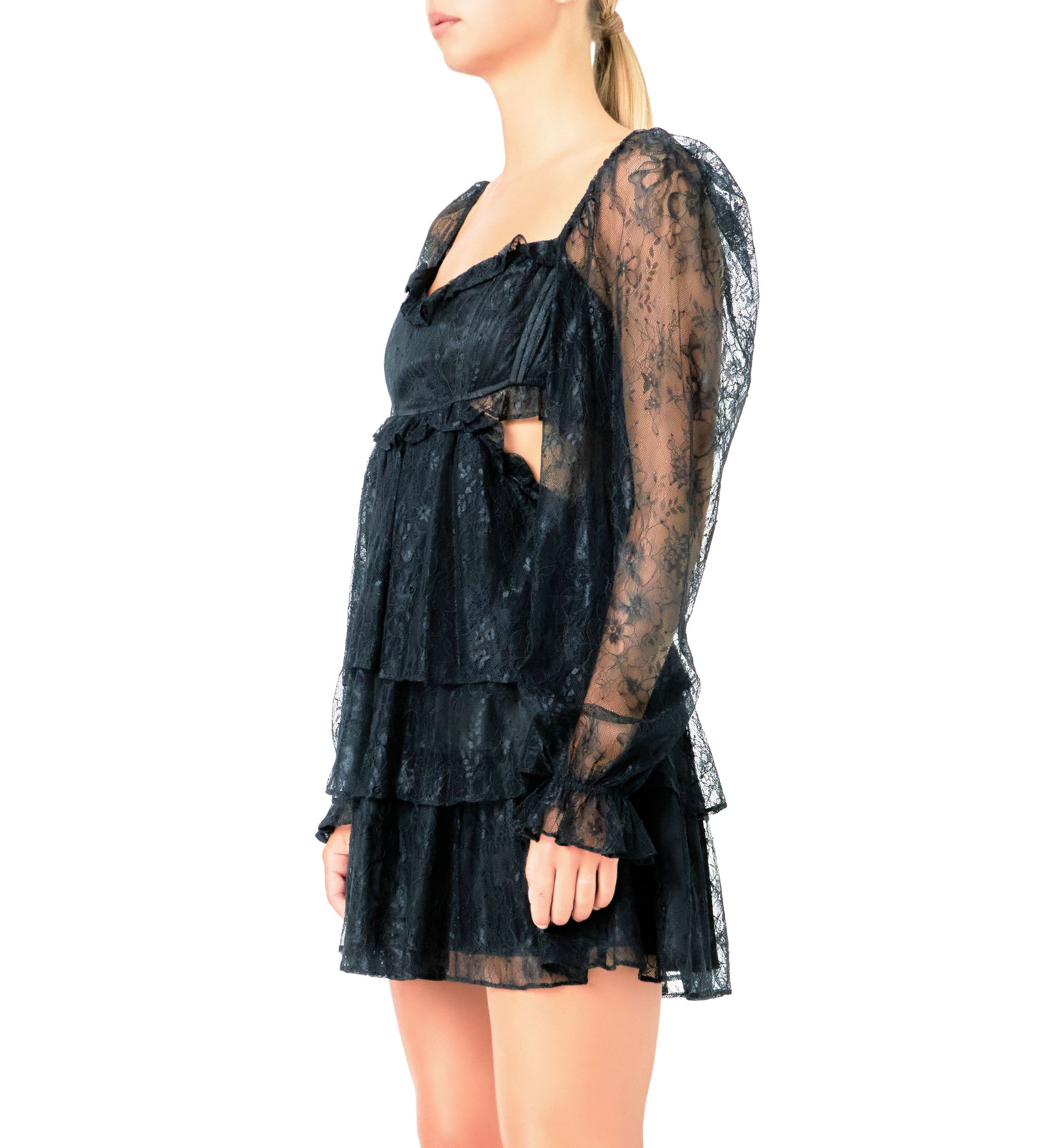 Floral Corset Lace Mini Dress