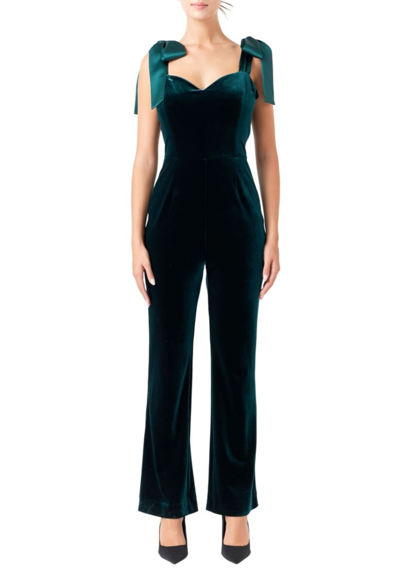 Velvet Satin Sweetheart Jumpsuit
