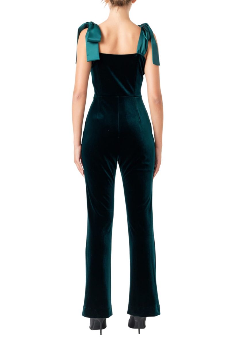 Velvet Satin Sweetheart Jumpsuit