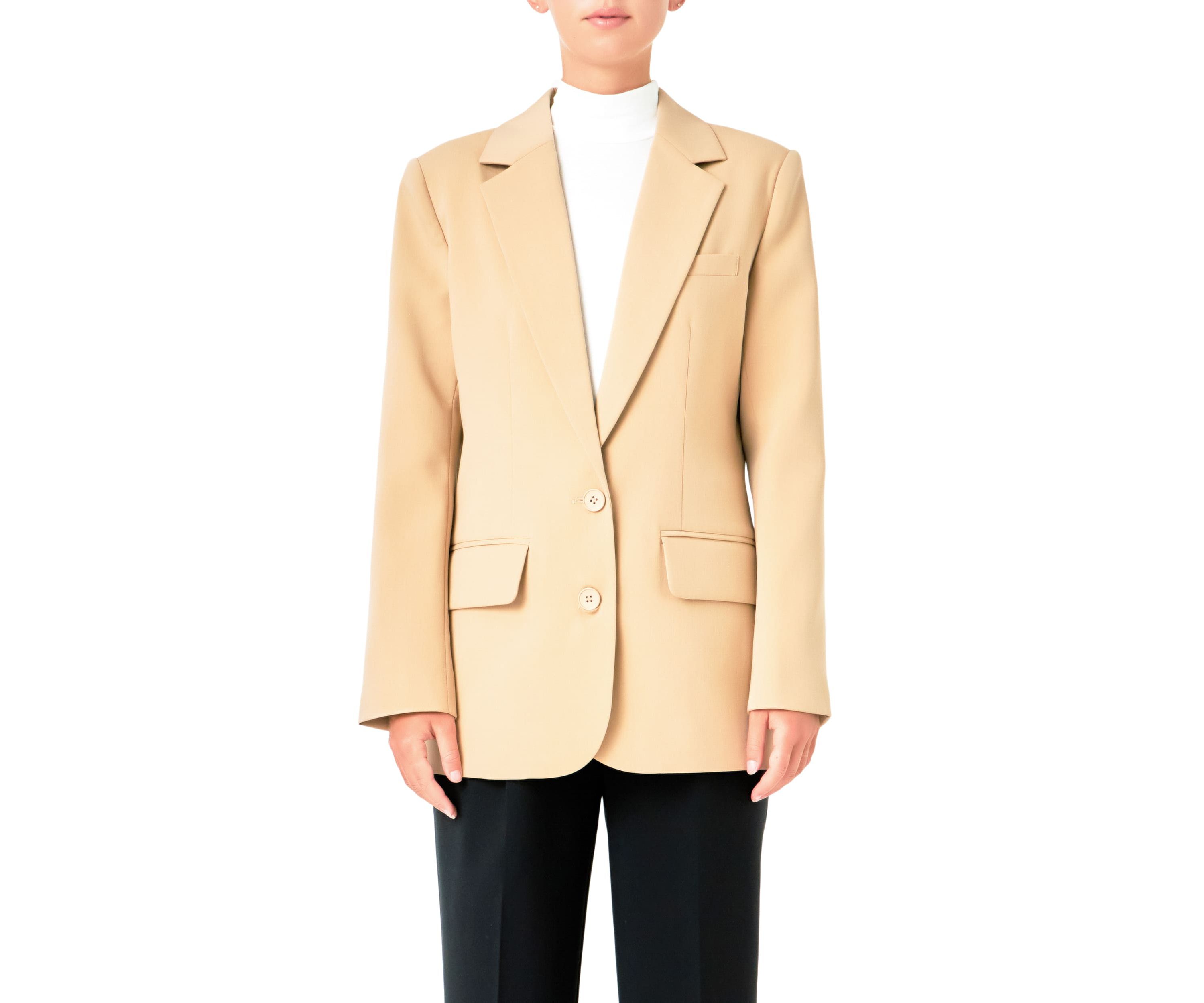 Single Breast 3 Piece Button Blazer