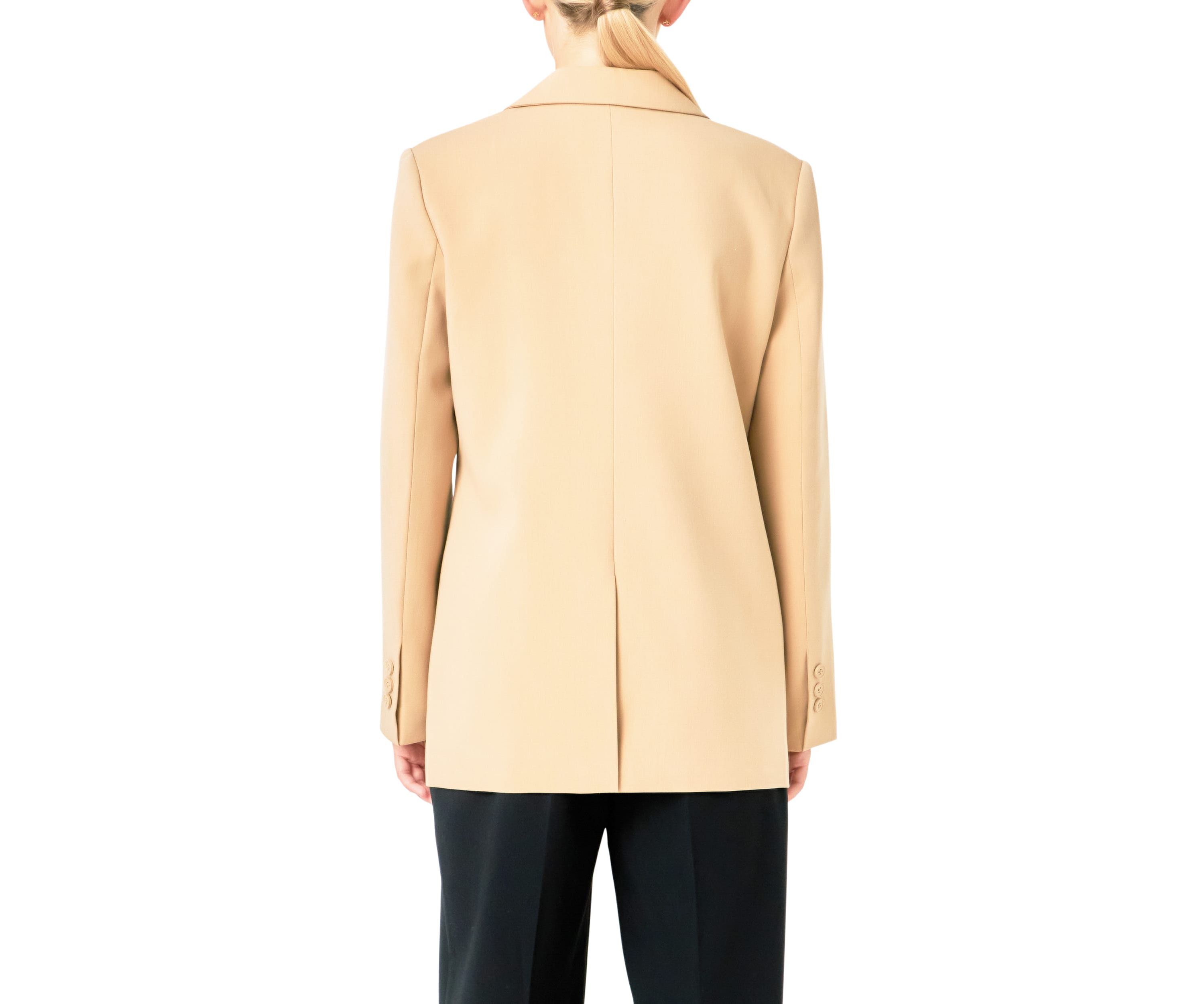 Single Breast 3 Piece Button Blazer