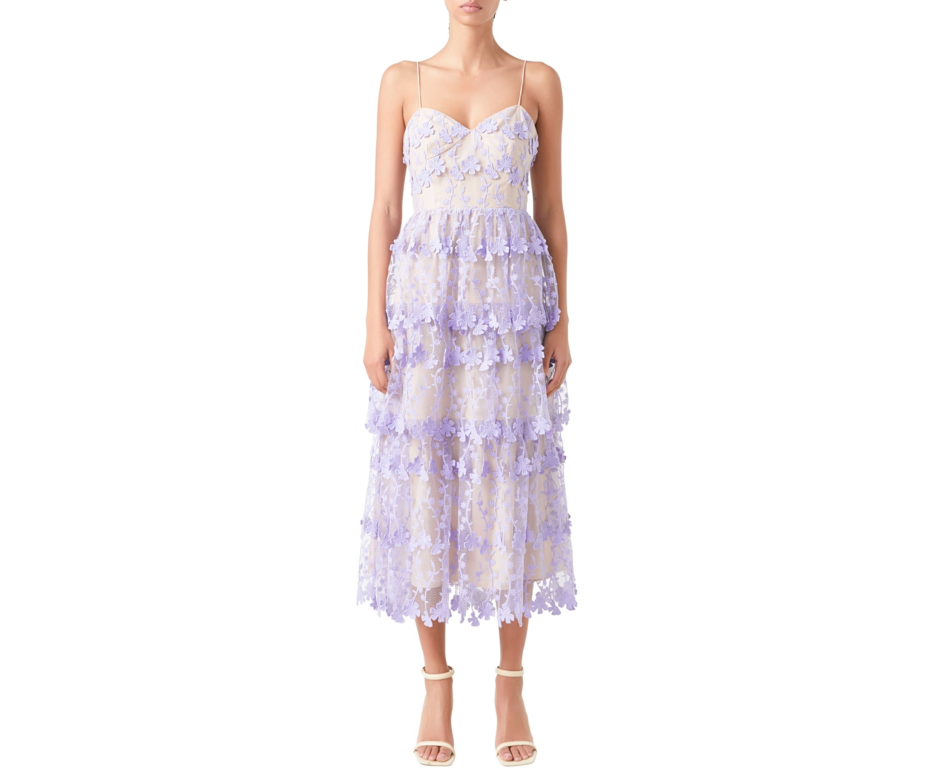 Crochet Layered Midi Dress
