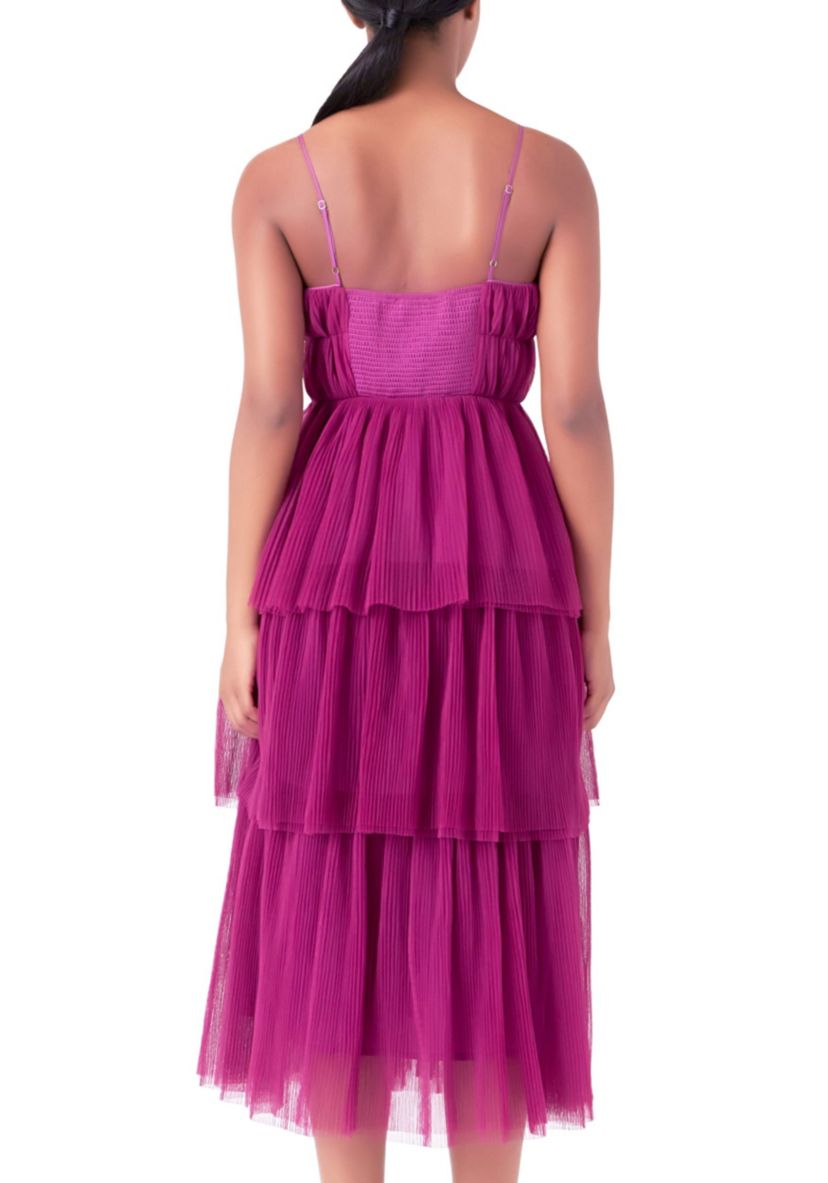 Tulle Tiered Midi Dress