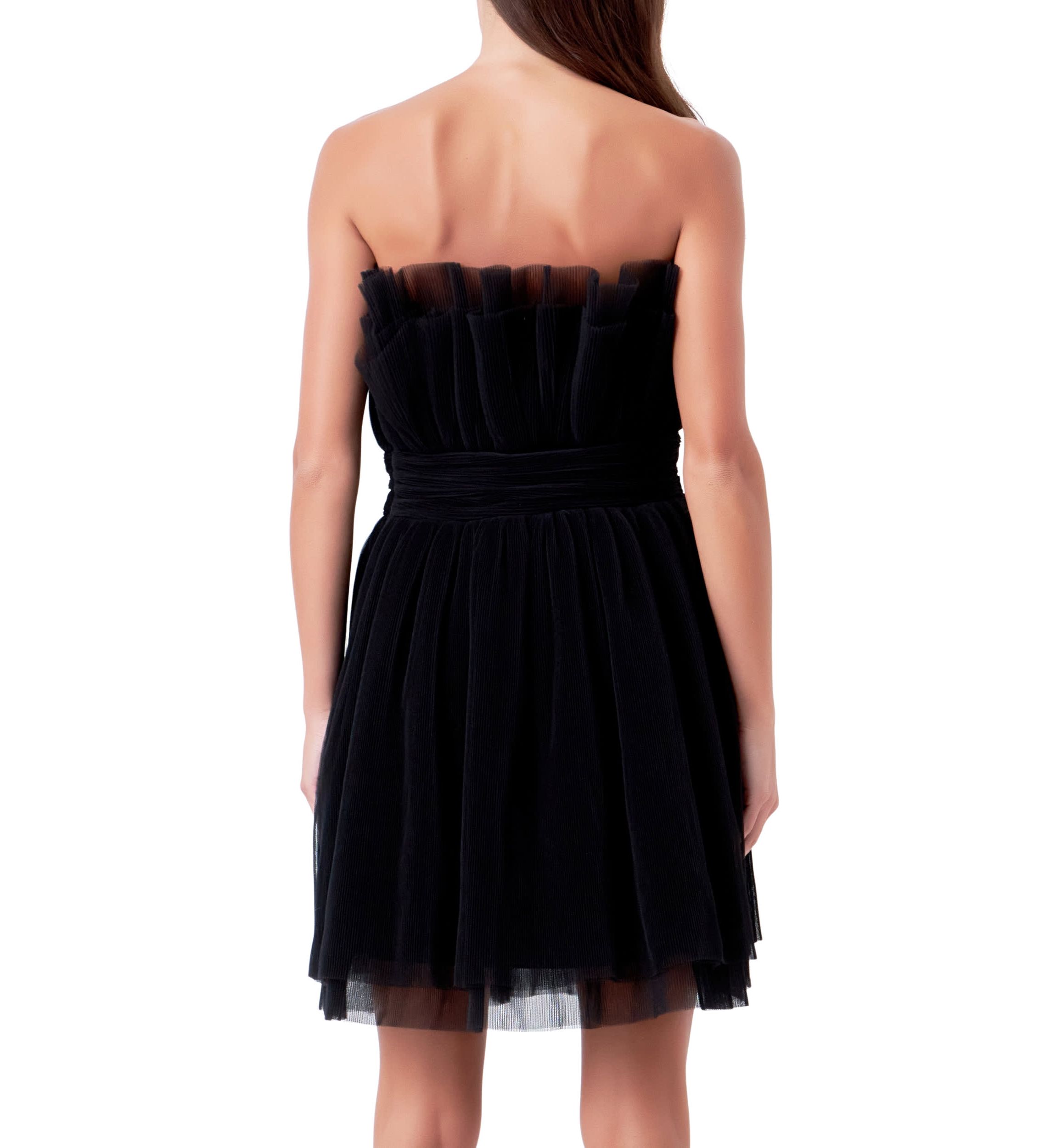 Strapless Mini Tulle Dress