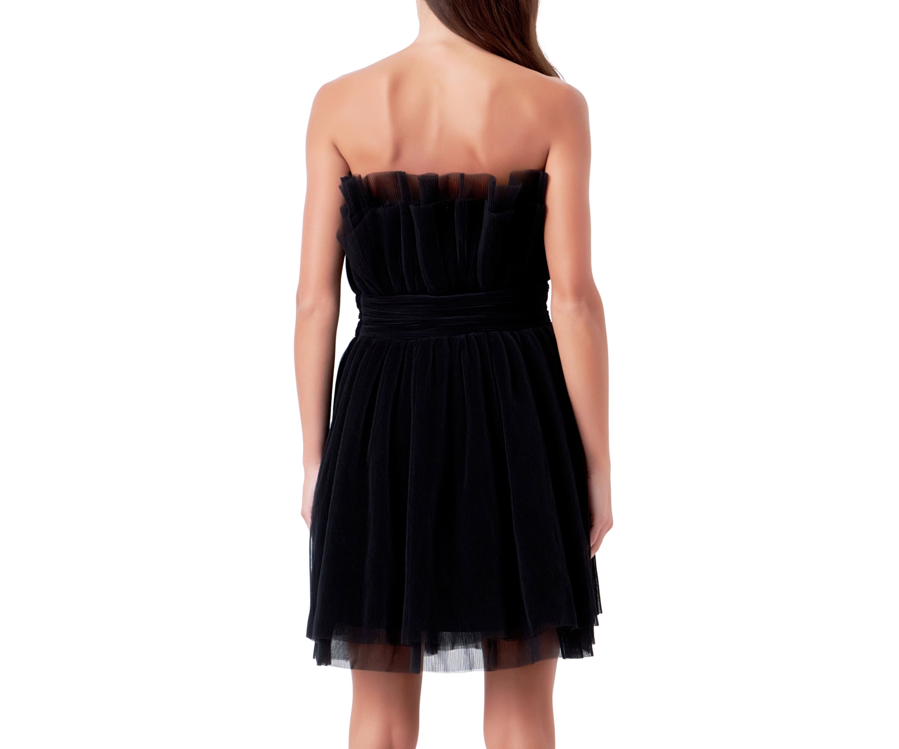 Strapless Mini Tulle Dress