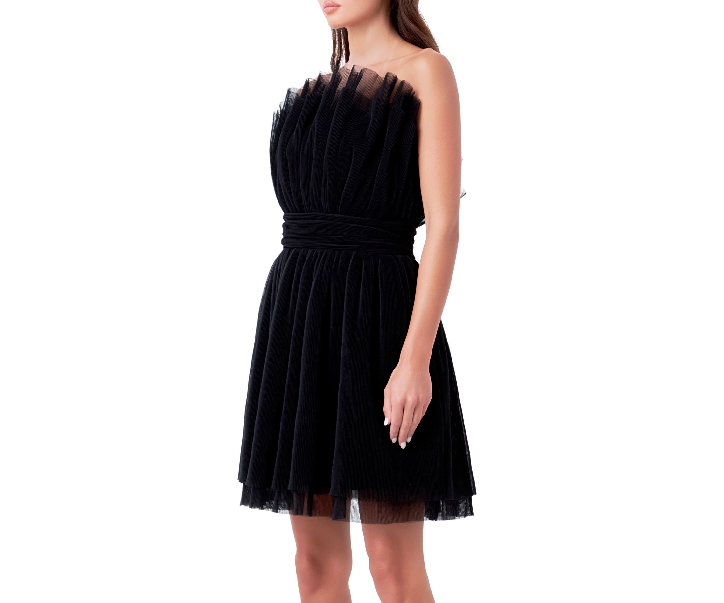 Strapless Mini Tulle Dress