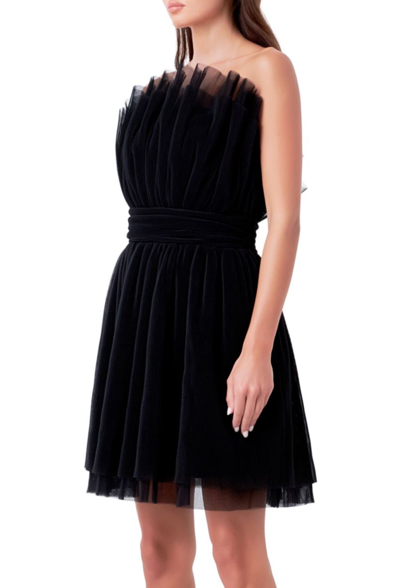 Strapless Mini Tulle Dress