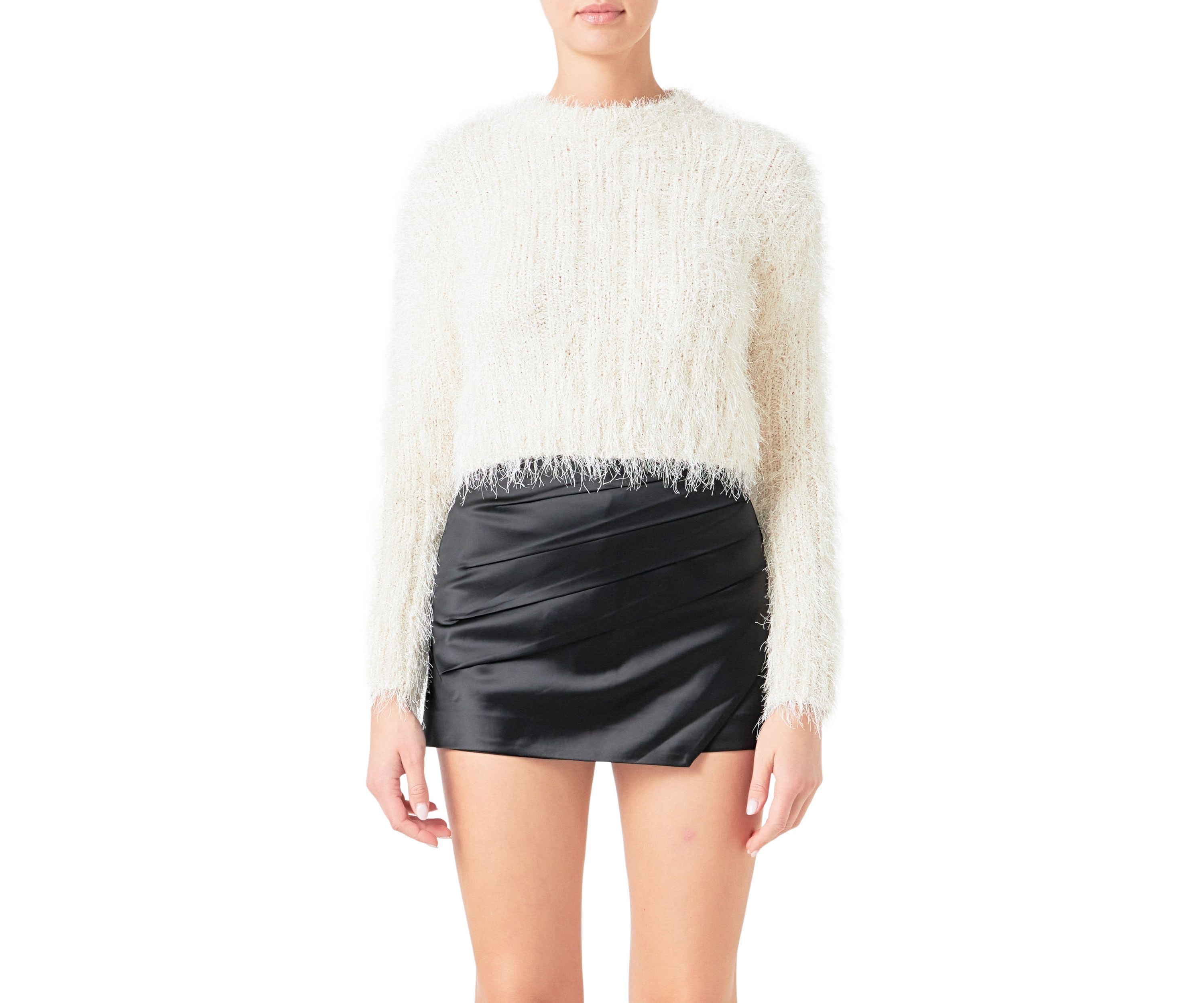 Long Sleeve Cropped Sweater
