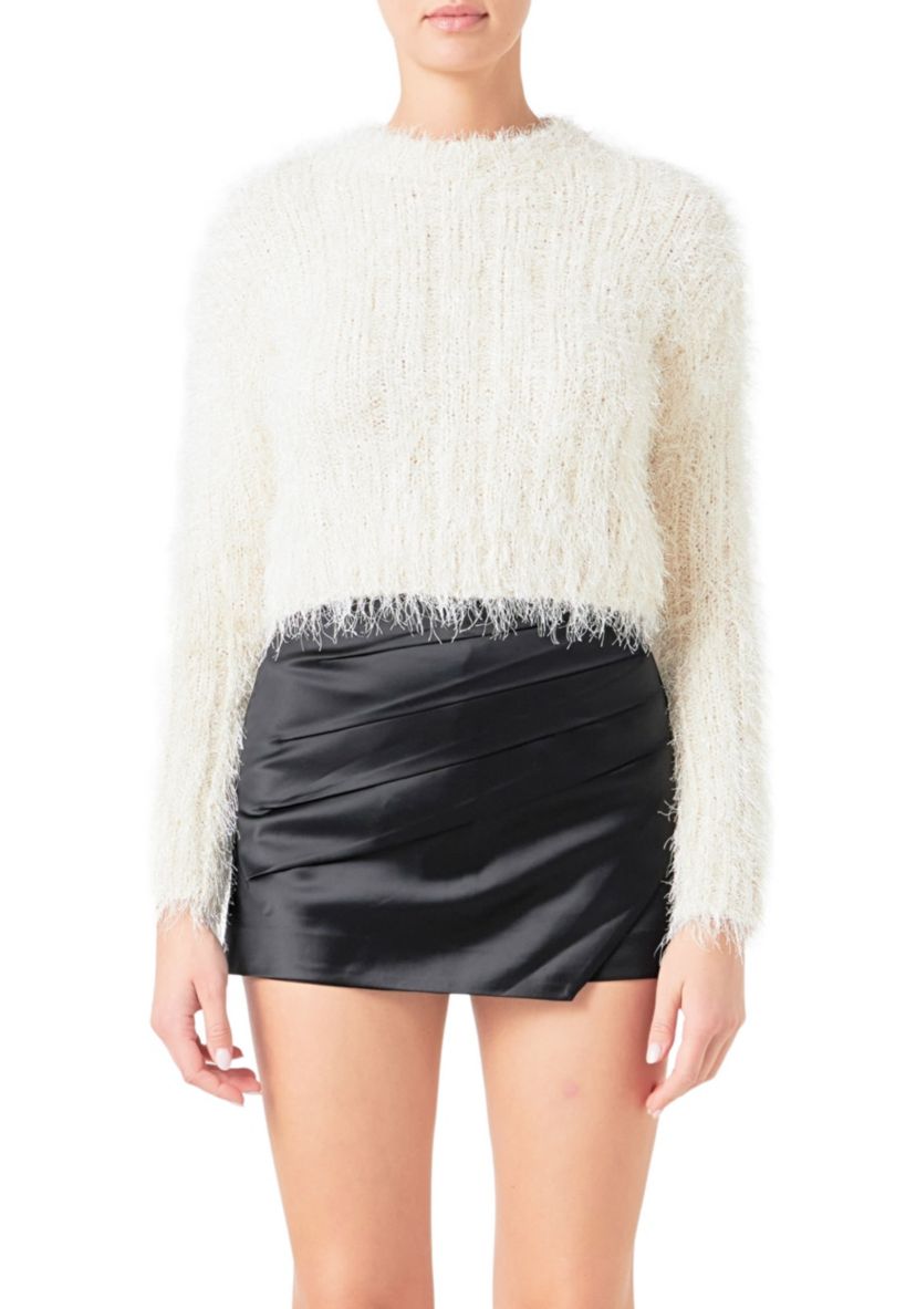 Long Sleeve Cropped Sweater