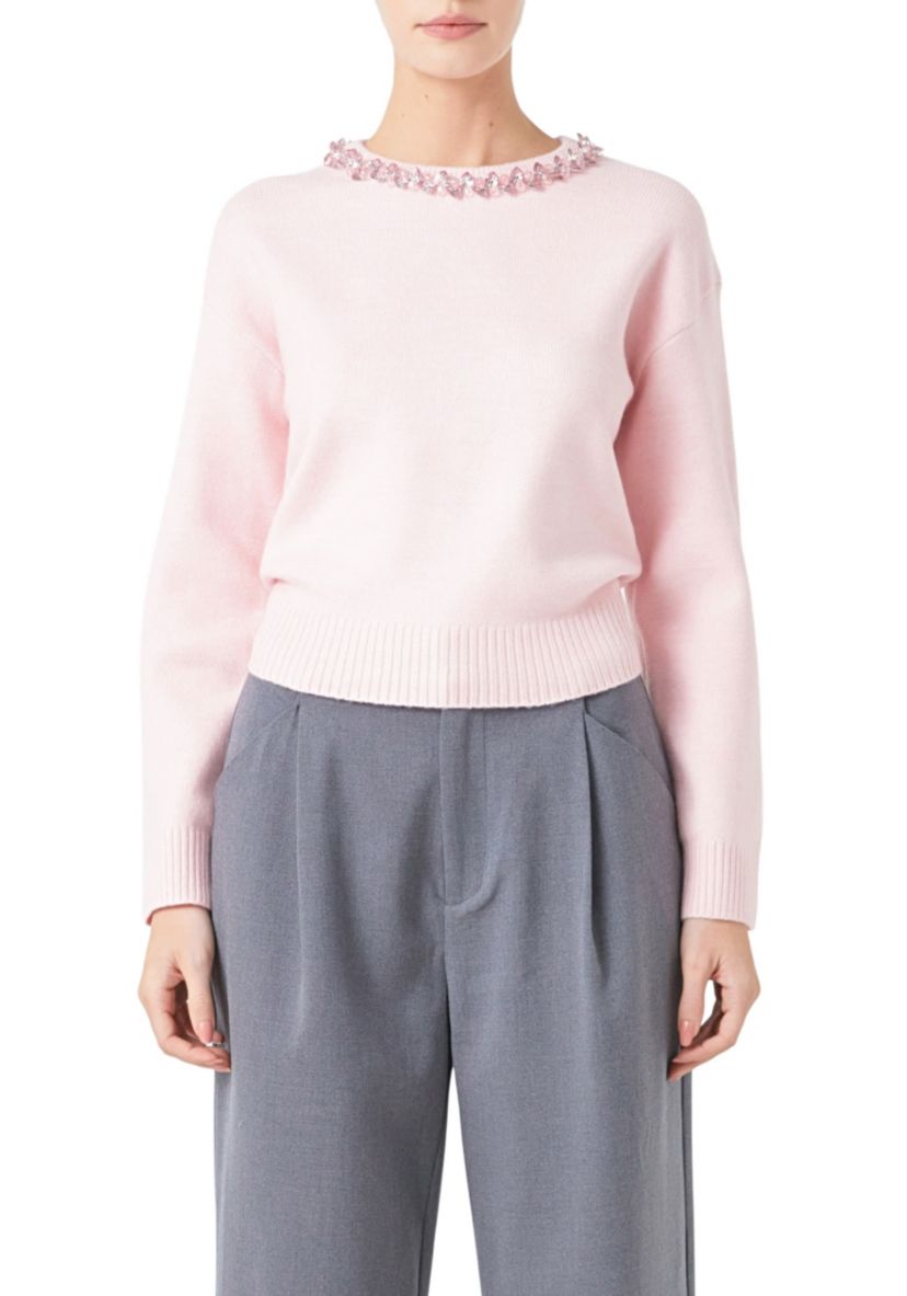 Rhinestone Knit Top